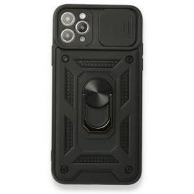 BSSM iPhone 11 Pro Pars Lens Yüzüklü Silikon Siyah Kılıf