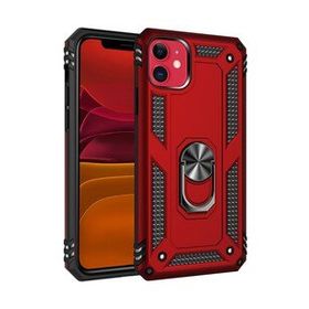 BSSM iPhone 11 Sofya Yüzüklü Silikon Kapak Kırmızı Kılıf