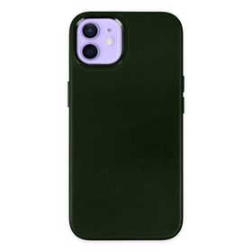BSSM iPhone 12 Asya Deri Silikon Koyu Yeşil Kılıf