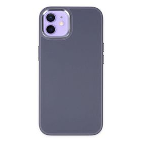 BSSM iPhone 12 Asya Deri Silikon Mor Kılıf