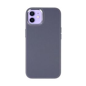 BSSM iPhone 12 Asya Deri Silikon Mor Kılıf