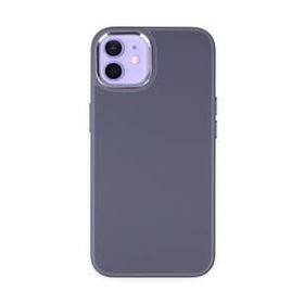 BSSM iPhone 12 Asya Deri Silikon Mor Kılıf