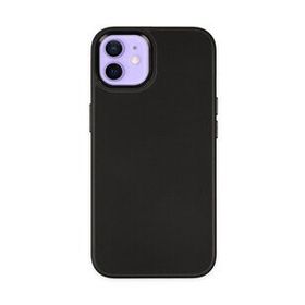 BSSM iPhone 12 Asya Deri Silikon Siyah Kılıf
