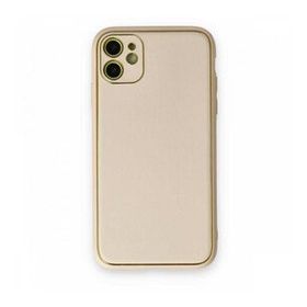 BSSM iPhone 12 Coco Deri Silikon Kapak Gold Kılıf