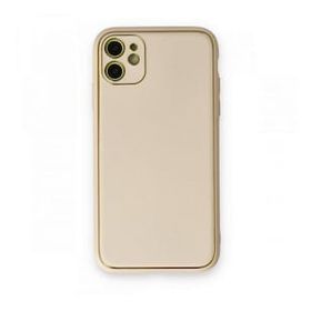 BSSM iPhone 12 Coco Deri Silikon Kapak Gold Kılıf
