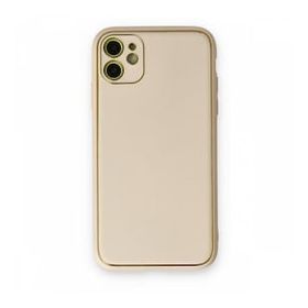 BSSM iPhone 12 Coco Deri Silikon Kapak Gold Kılıf