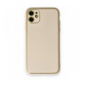 BSSM iPhone 12 Coco Deri Silikon Kapak Gold Kılıf