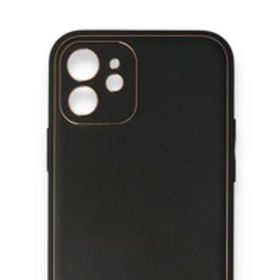BSSM iPhone 12 Coco Deri Silikon Kapak Siyah Kılıf