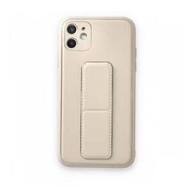 BSSM iPhone 12 Coco Deri Standlı Kapak Beyaz Kılıf