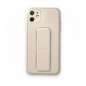 BSSM iPhone 12 Coco Deri Standlı Kapak Beyaz Kılıf