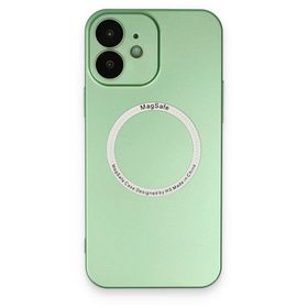 BSSM iPhone 12 Jack Magneticsafe Lens Silikon Yeşil Kılıf