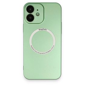 BSSM iPhone 12 Jack Magneticsafe Lens Silikon Yeşil Kılıf