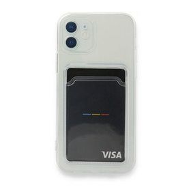 BSSM iPhone 12 Kart Şeffaf Silikon Şeffaf Kılıf