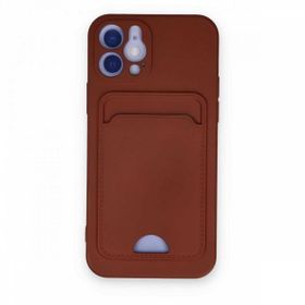 BSSM iPhone 12 Kelvin Kartvizitli Silikon Bordo Kılıf