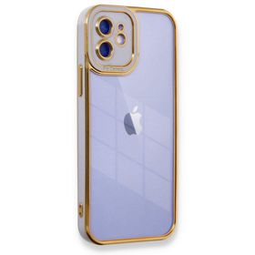 BSSM iPhone 12 Liva Lens Silikon Lila Kılıf