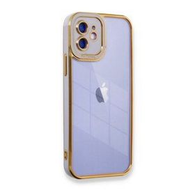 BSSM iPhone 12 Liva Lens Silikon Lila Kılıf