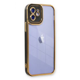 BSSM iPhone 12 Liva Lens Silikon Siyah Kılıf