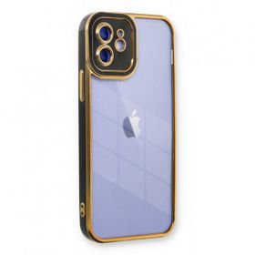 BSSM iPhone 12 Liva Lens Silikon Siyah Kılıf