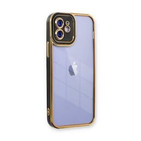 BSSM iPhone 12 Liva Lens Silikon Siyah Kılıf