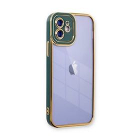 BSSM iPhone 12 Liva Lens Silikon Yeşil Kılıf