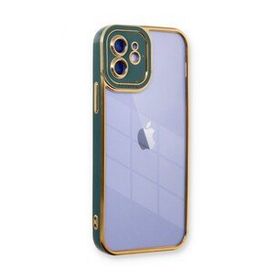 BSSM iPhone 12 Liva Lens Silikon Yeşil Kılıf