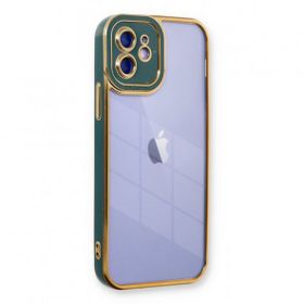 BSSM iPhone 12 Liva Lens Silikon Yeşil Kılıf