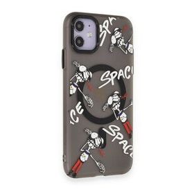 BSSM iPhone 12 Magneticsafe Desenli Kapak Apollo Siyah 3 Kılıf