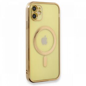 BSSM iPhone 12 Magneticsafe Lazer Silikon Gold Kılıf