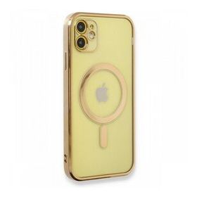 BSSM iPhone 12 Magneticsafe Lazer Silikon Gold Kılıf