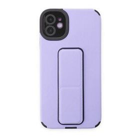 BSSM iPhone 12 Mega Standlı Silikon Lila Kılıf