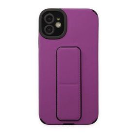 BSSM iPhone 12 Mega Standlı Silikon Mor Kılıf