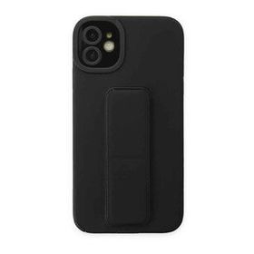 BSSM iPhone 12 Mega Standlı Silikon Siyah Kılıf