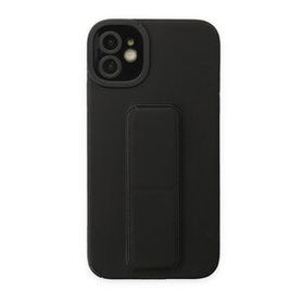 BSSM iPhone 12 Mega Standlı Silikon Siyah Kılıf