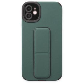 BSSM iPhone 12 Mega Standlı Silikon Yeşil Kılıf