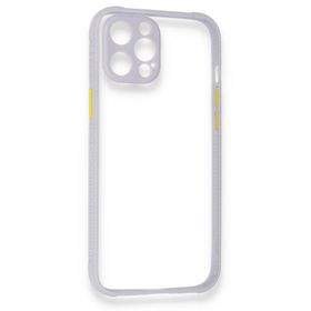 BSSM iPhone 12 Miami Şeffaf Silikon Lila Kılıf