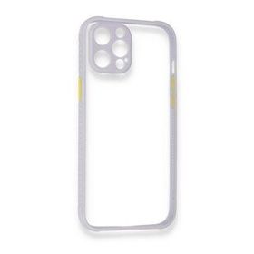 BSSM iPhone 12 Miami Şeffaf Silikon Lila Kılıf