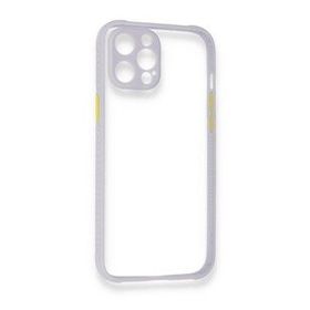 BSSM iPhone 12 Miami Şeffaf Silikon Lila Kılıf