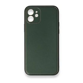 BSSM iPhone 12 Mini Coco Deri Silikon Kapak Yeşil Kılıf