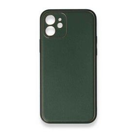 BSSM iPhone 12 Mini Coco Deri Silikon Kapak Yeşil Kılıf