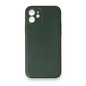 BSSM iPhone 12 Mini Coco Deri Silikon Kapak Yeşil Kılıf