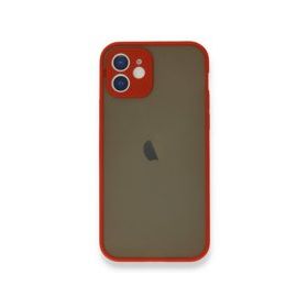 BSSM iPhone 12 Mini Montreal Yüzüklü Silikon Kapak Kırmızı Kılıf