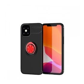BSSM iPhone 12 Mini Range Yüzüklü Silikon Siyah Kırmızı Kılıf