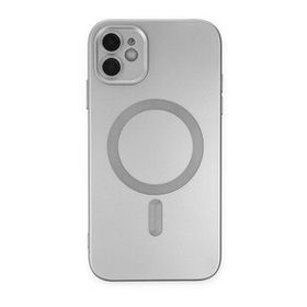 BSSM iPhone 12 Moshi Lens Magneticsafe Silikon Gümüş Kılıf
