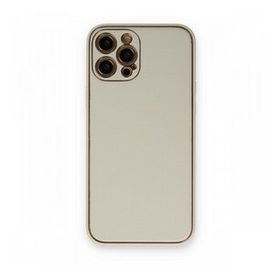 BSSM iPhone 12 Pro Coco Deri Silikon Kapak Beyaz Kılıf