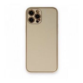BSSM iPhone 12 Pro Coco Deri Silikon Kapak Gold Kılıf