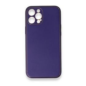 BSSM iPhone 12 Pro Coco Deri Silikon Kapak Mor Kılıf