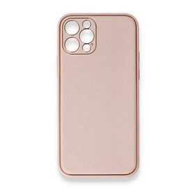 BSSM iPhone 12 Pro Coco Deri Silikon Kapak Pembe Kılıf