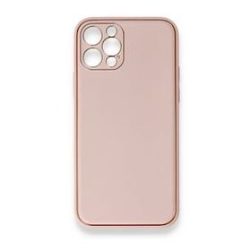 BSSM iPhone 12 Pro Coco Deri Silikon Kapak Pembe Kılıf
