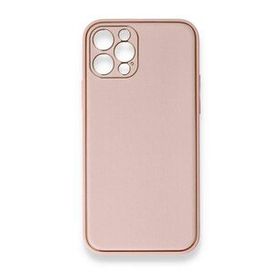 BSSM iPhone 12 Pro Coco Deri Silikon Kapak Pembe Kılıf