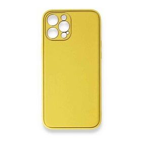 BSSM iPhone 12 Pro Coco Deri Silikon Kapak Sarı Kılıf